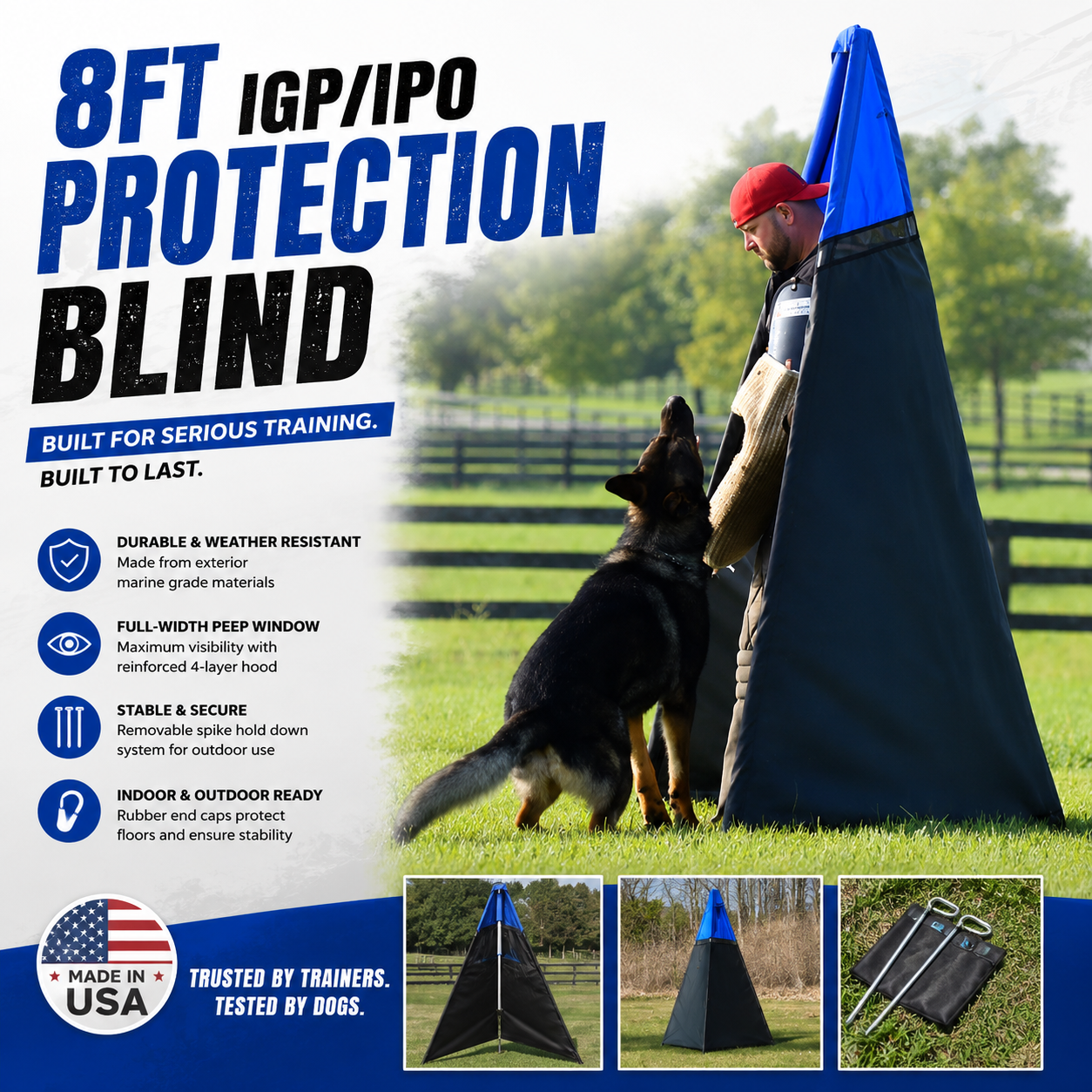 Schutzhund protection training blind