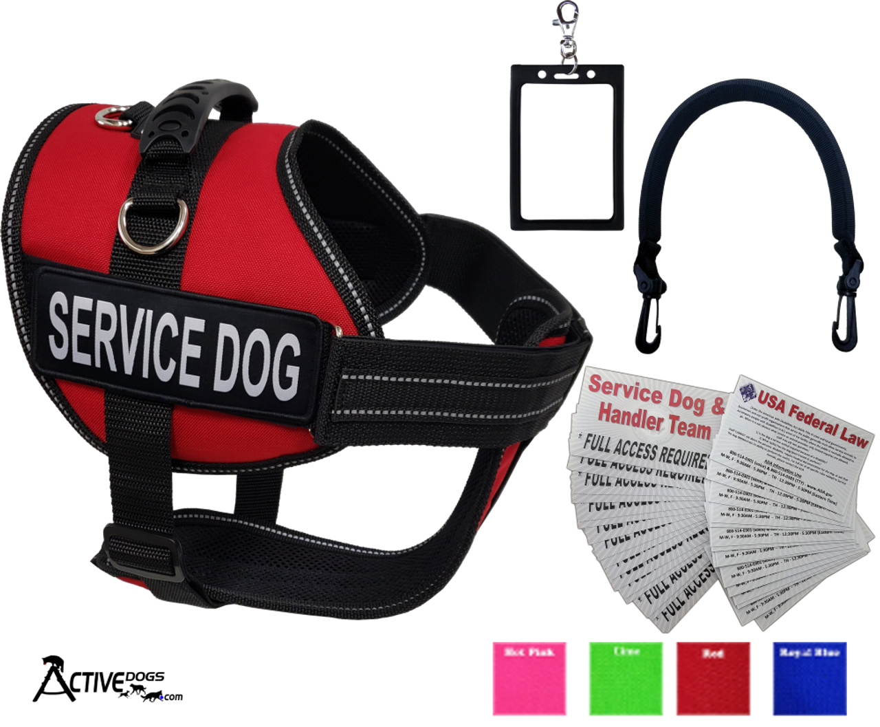 Leash Wrap for Service Dog: double-sided badge - Bold Lead Designs