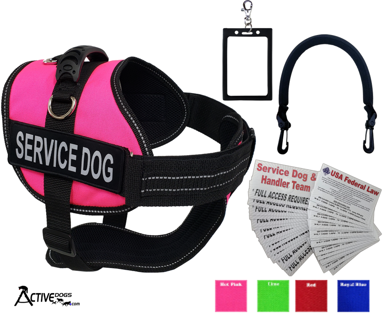 service dog harness pink