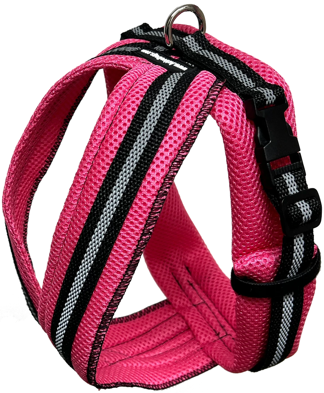 Lightweight padded mesh dog walking harness