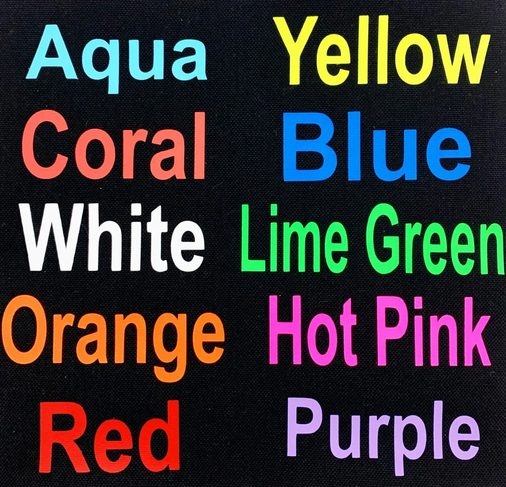 Vinyl color chart