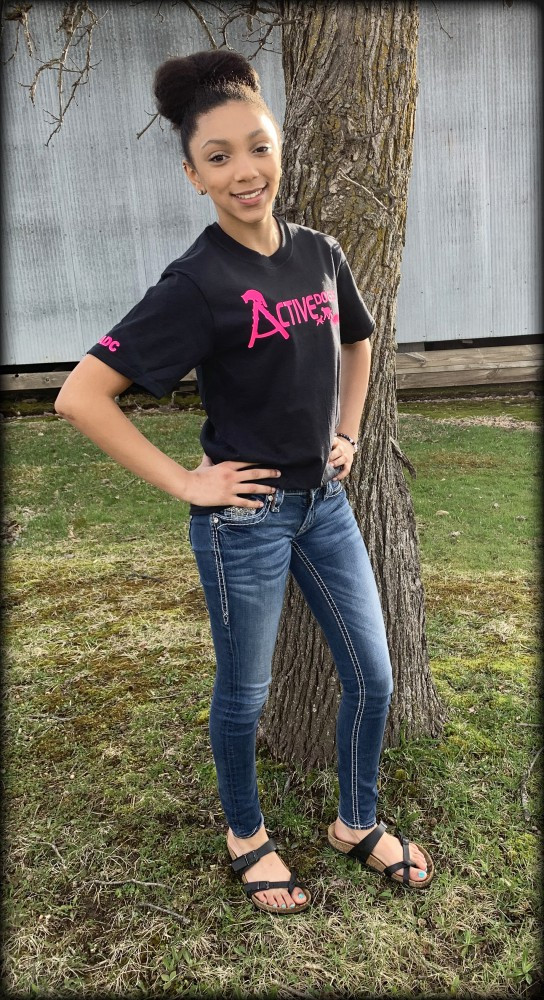 ActiveDogs logo shirt with choice of vinyl color