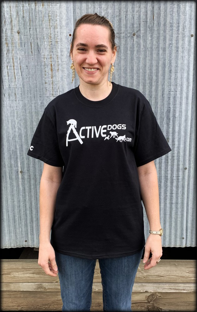 ActiveDogs logo tee with custom vinyl text