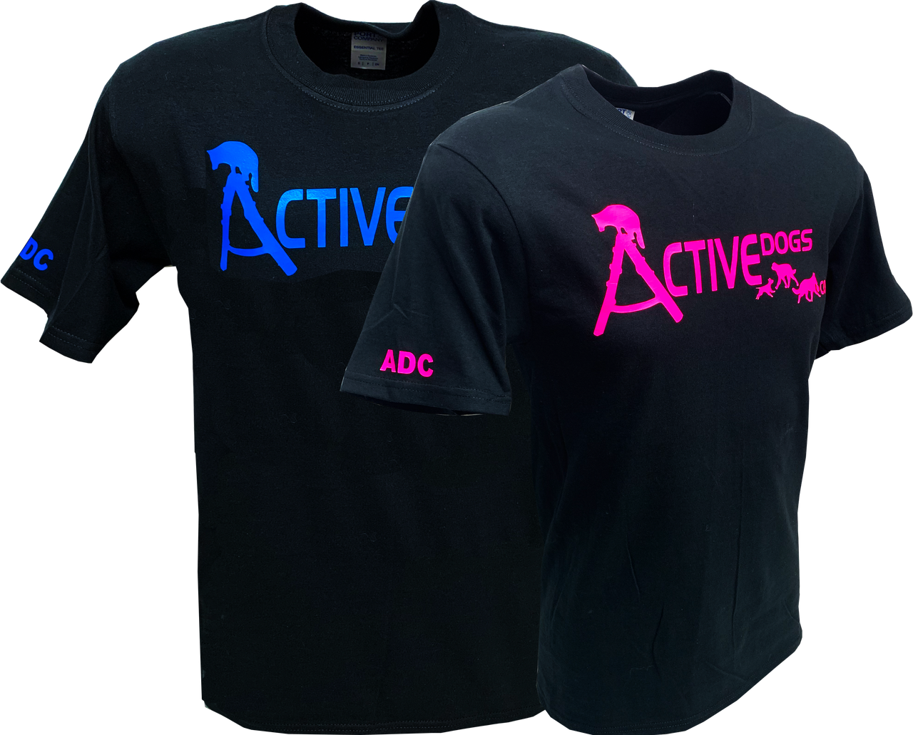 ActiveDogs logo T-shirt with personalized back text