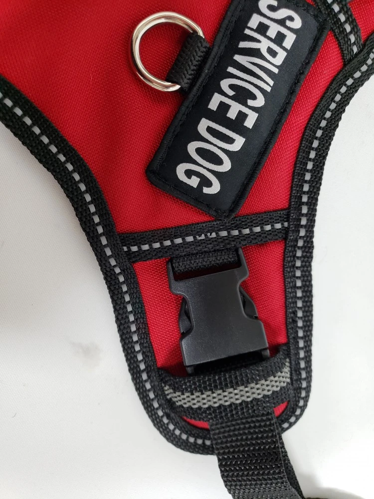 ActiveDogs service dog vest and harness with SERVICE DOG identification patch and clear identification card window.