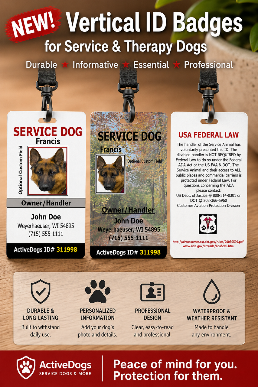 Custom dog identification card