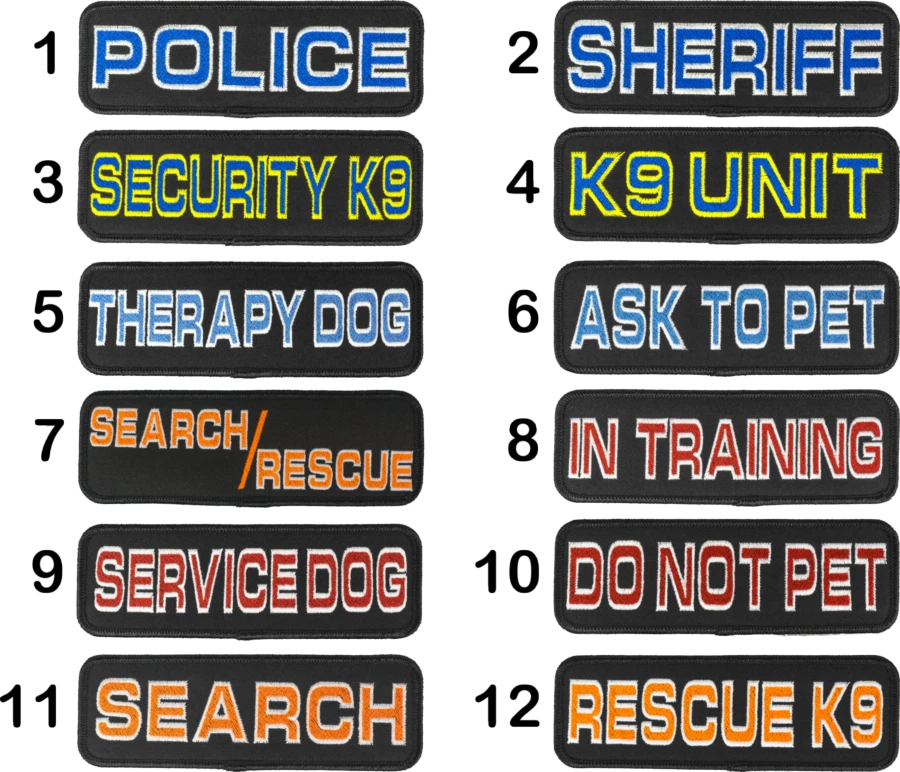 2" Patches For Embroidered Dog Collar