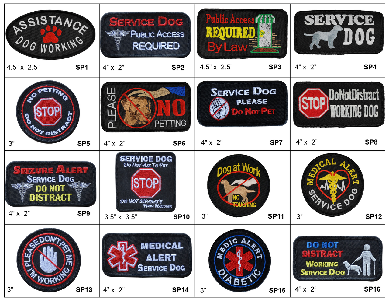 Service dog in training patch for harnesses vests and working dog gear