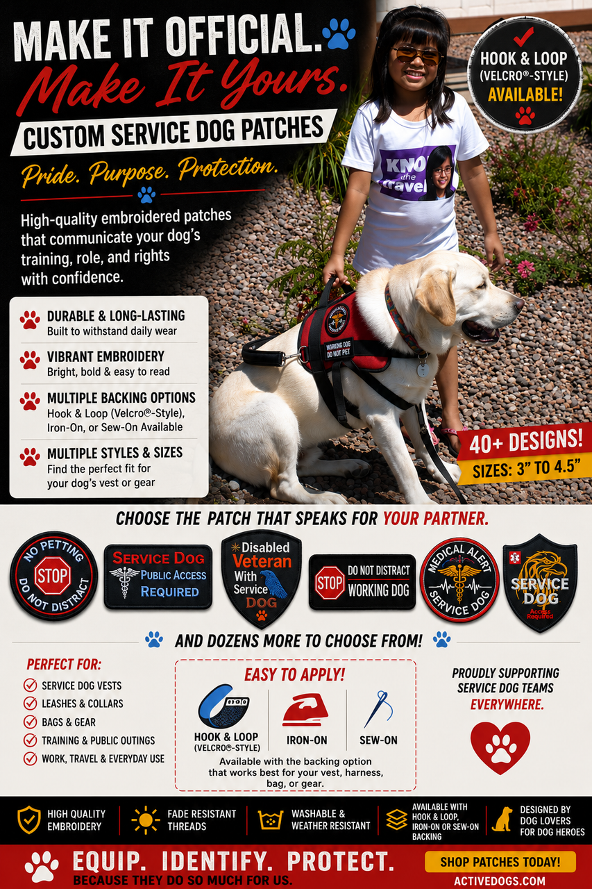 Embroidered Specialty Service Dog Patches
