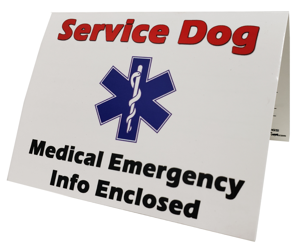 Medical emergency information card