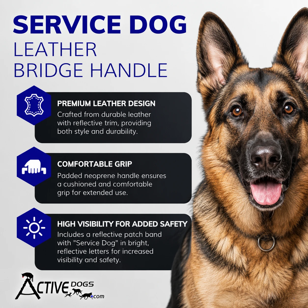 Snap-on Service Dog bridge handle