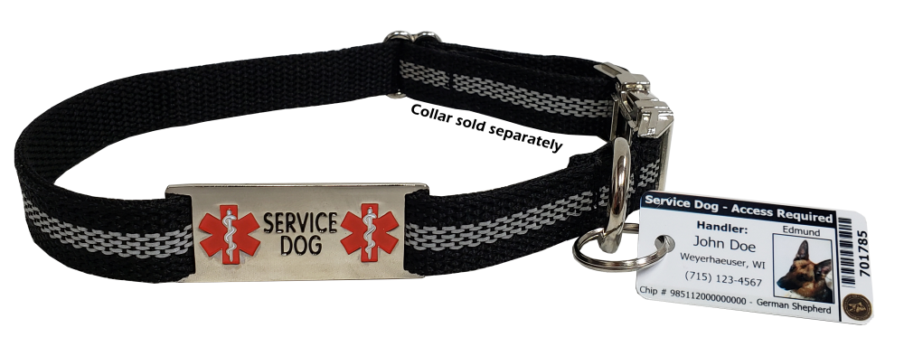 Laminated service dog key tags