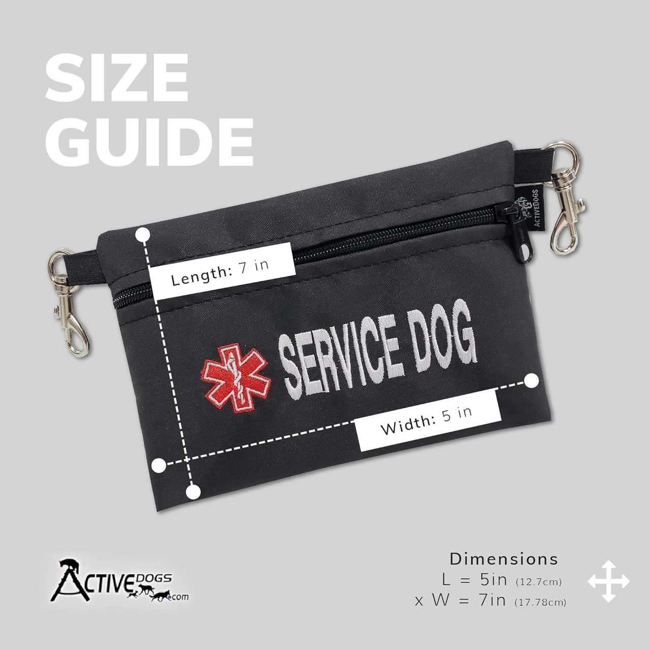 Service Dog Accessory Pouch with Medical Insignia