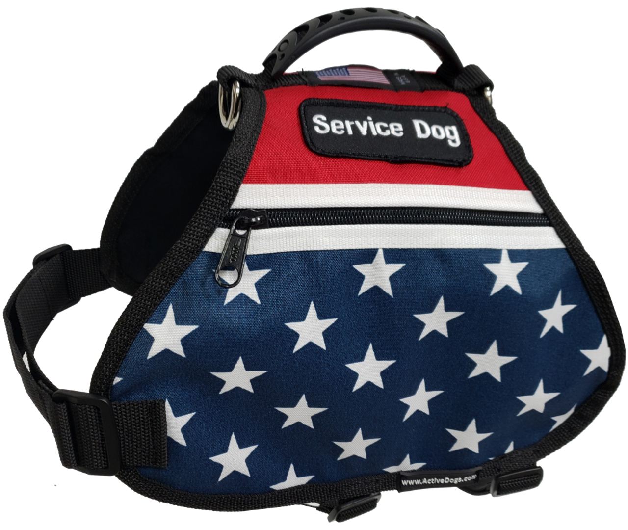 American Patriotic Service Dog Dual Pocket Vest