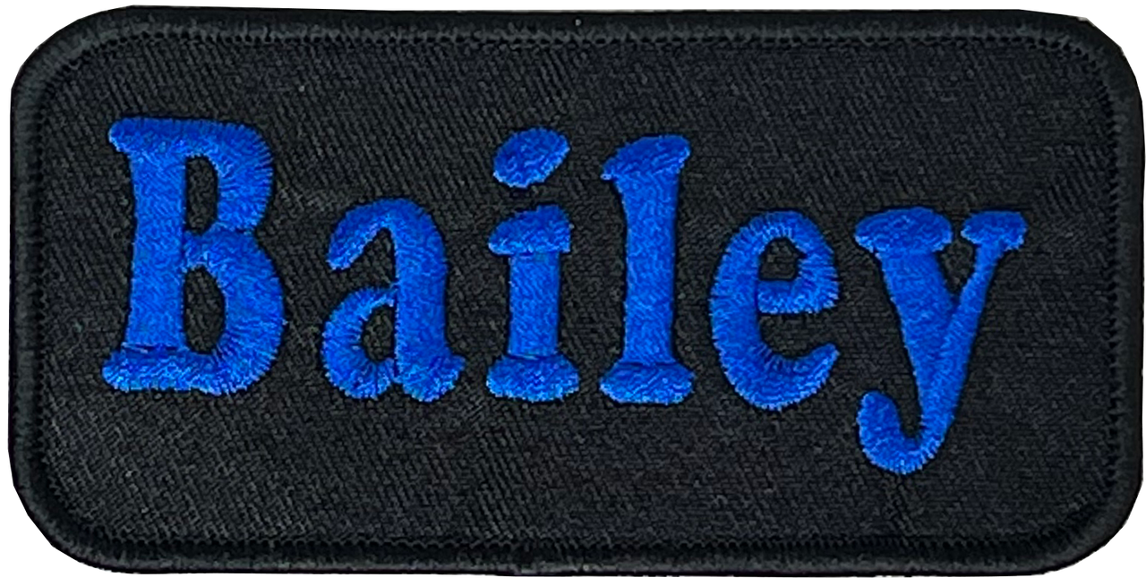 Embroidered dog name patch