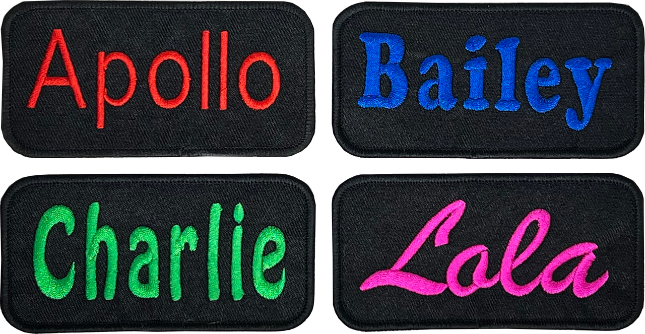 Custom embroidered name patch