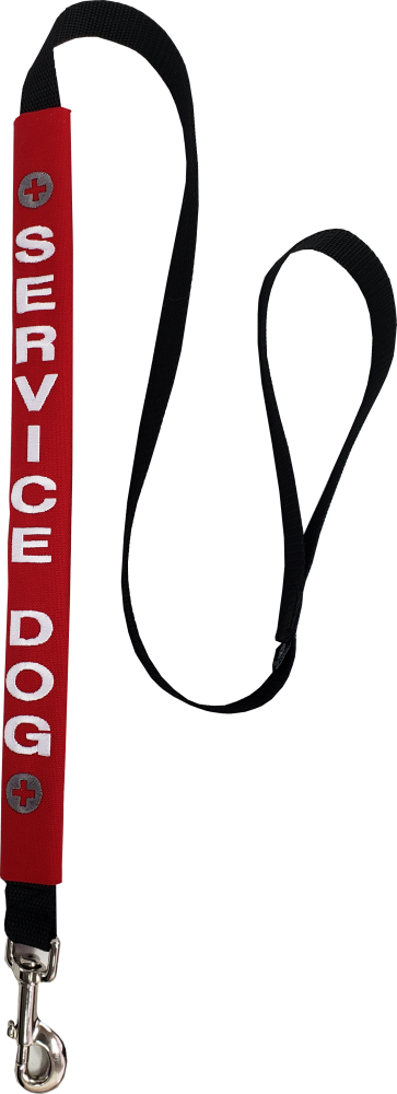 Embroidered service dog leash wraps