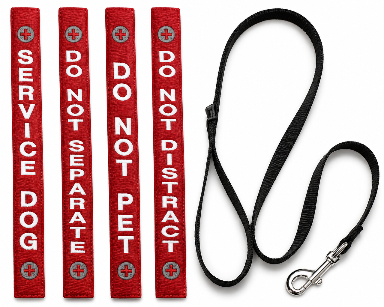 Service dog leash wrap set with free leash