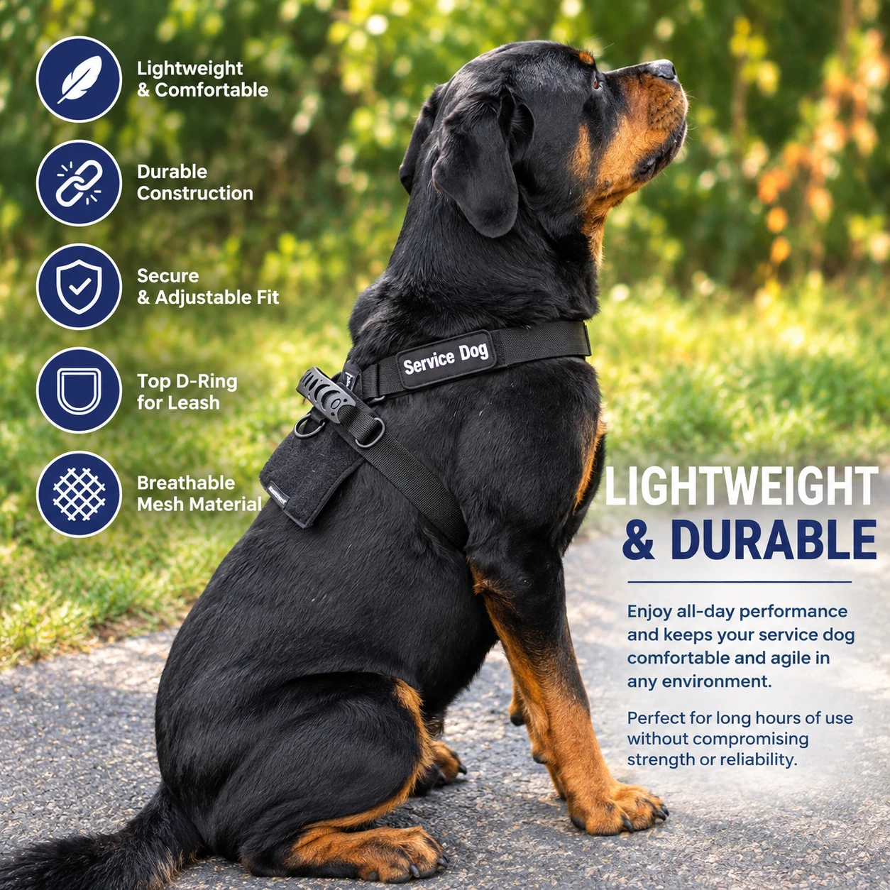 Adjustable Service Dog strap harness