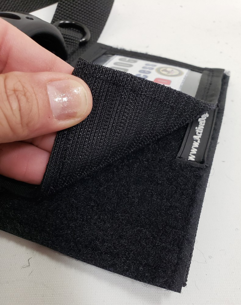 Service Dog ID Card Pocket with Zip Closure