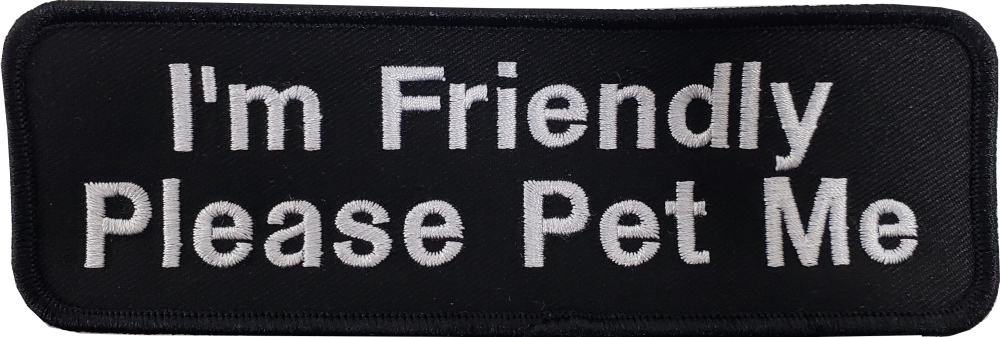 Professional service dog vest patch