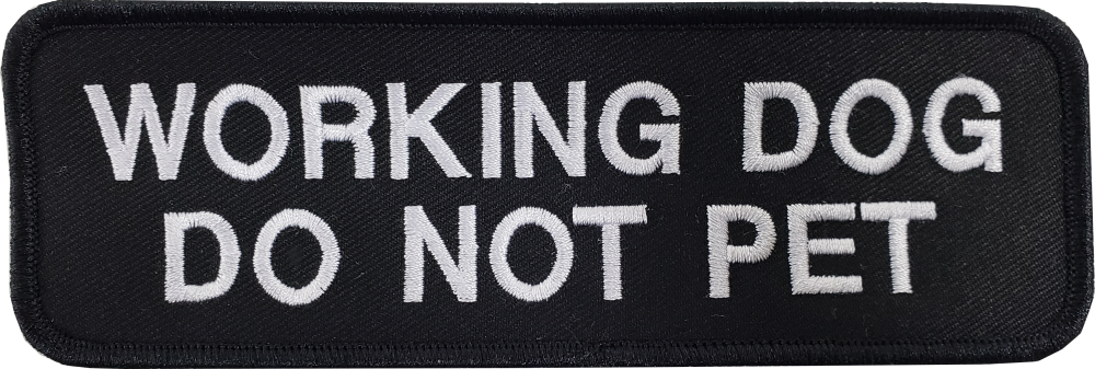 Working dog patch for harness and vest