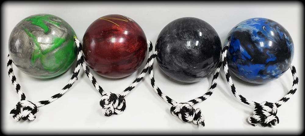 Durable dog muscle building ball with rope
