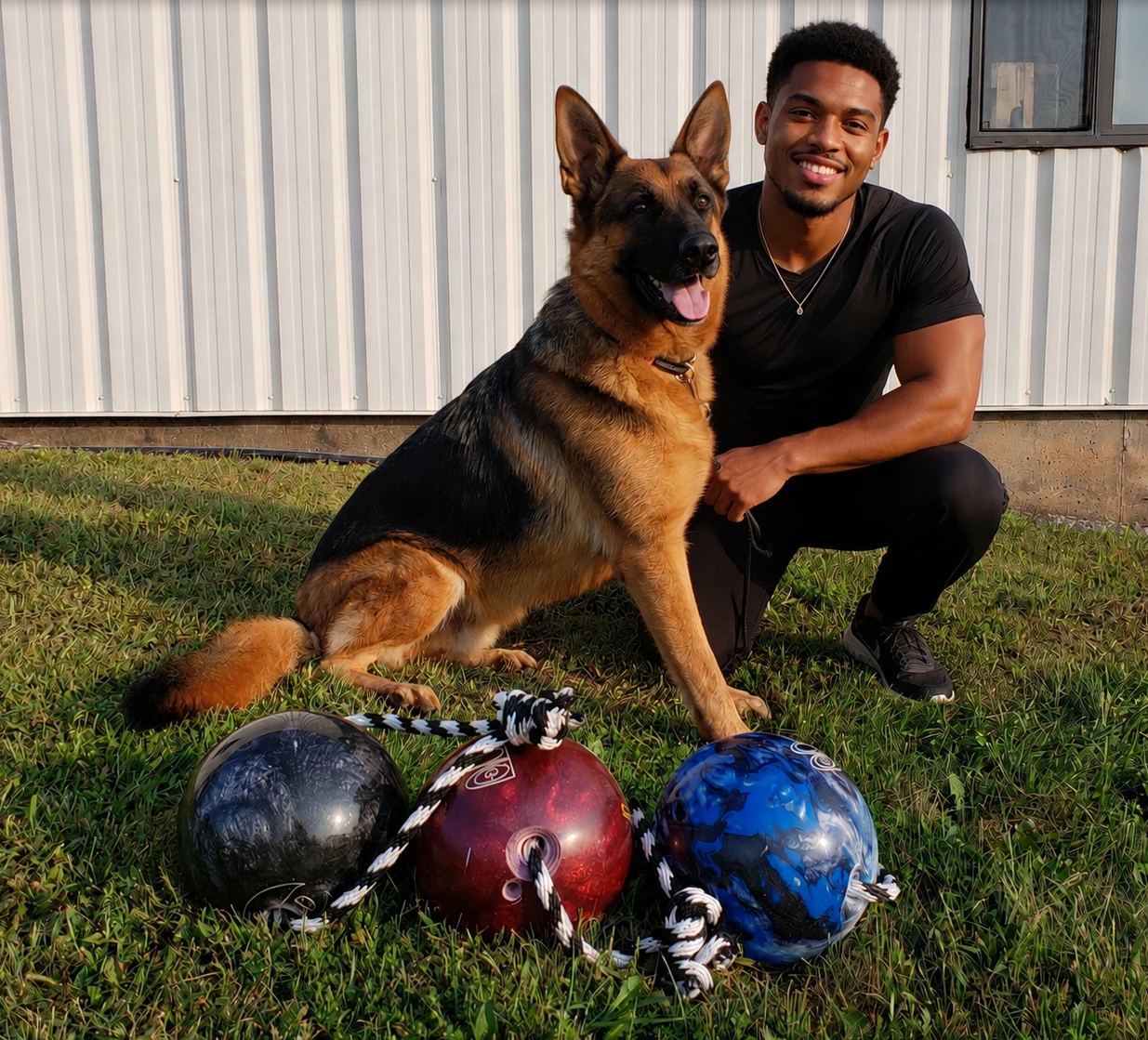 Interactive exercise ball for active dogs