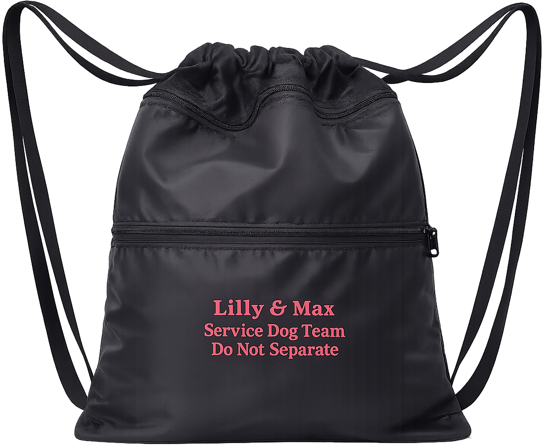 Personalized Drawstring Backpack with Custom Text