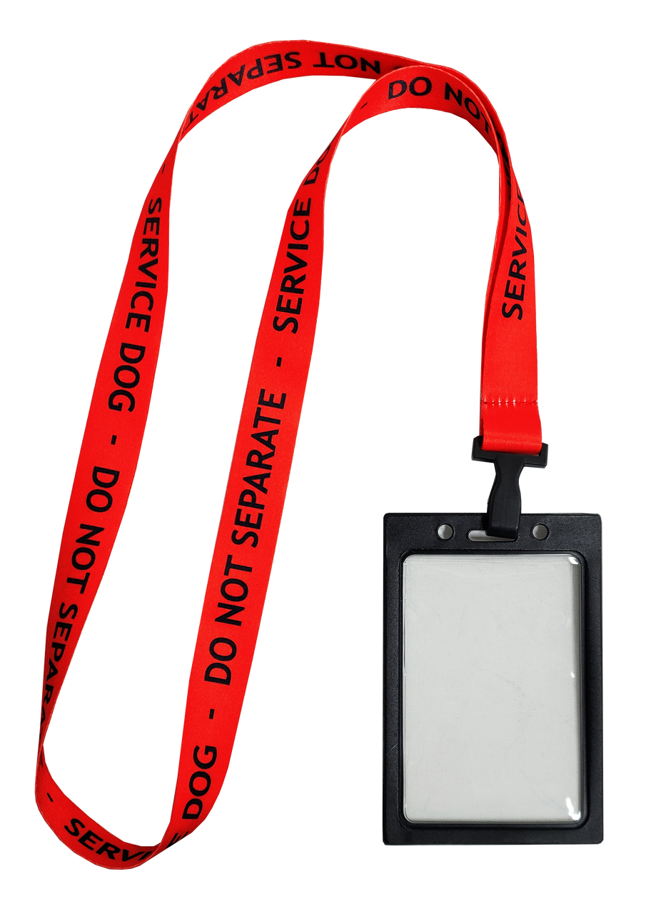 Service dog travel identification cards
