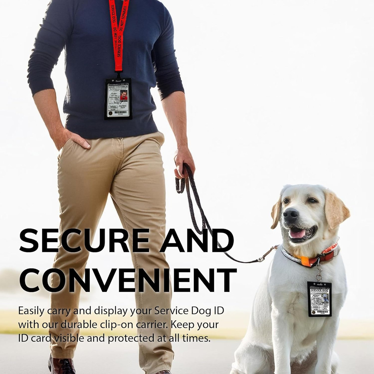 Service dog ID cards with holders