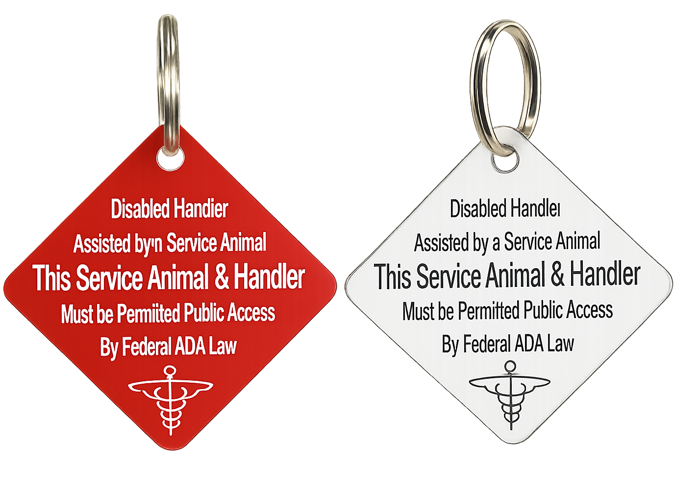 Disabled Handler with Service Dog Tag | ADA Access Tag | ActiveDogs