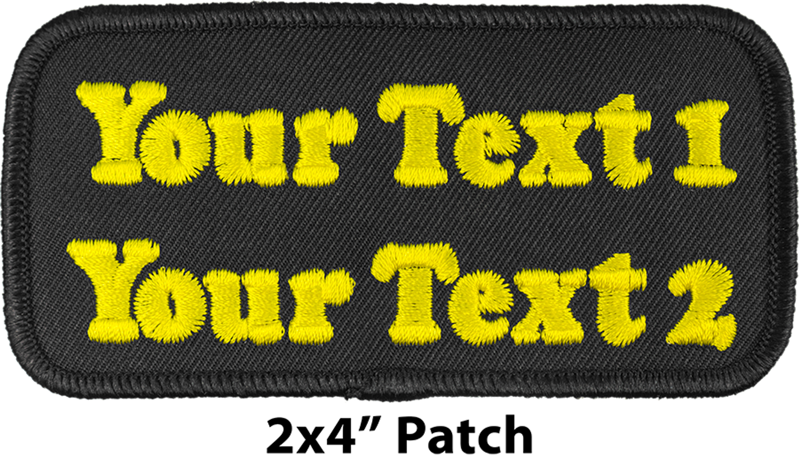 Custom Text Patch - 2x4, patch personnalisé velcro 