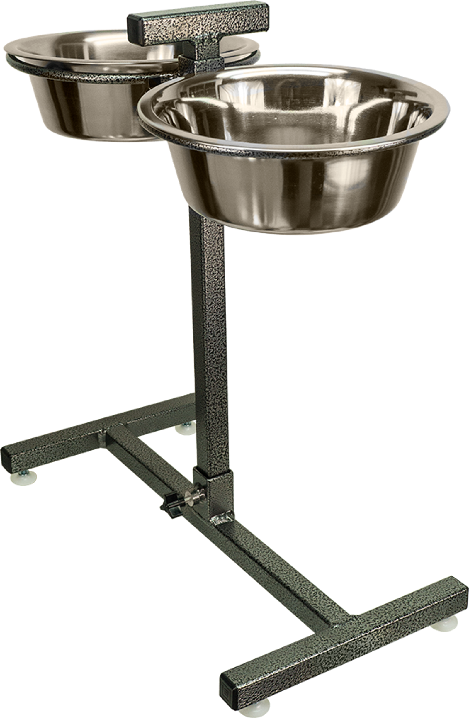Elevated Double Stainless Steel Bowl with 5 Height Adjustable Raised Stand Dog  Bowl, Various Color – Petzo