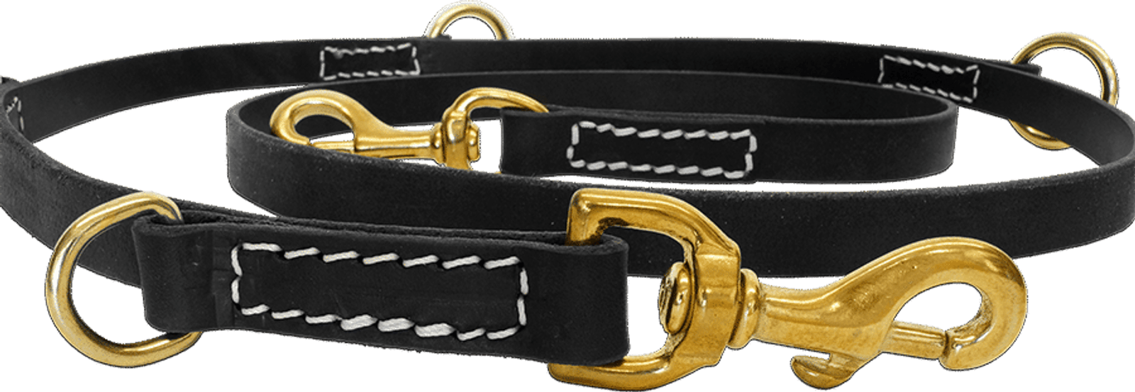 Securable Leather Dog Leash 3/4 wide - Leathersmith Designs Inc.