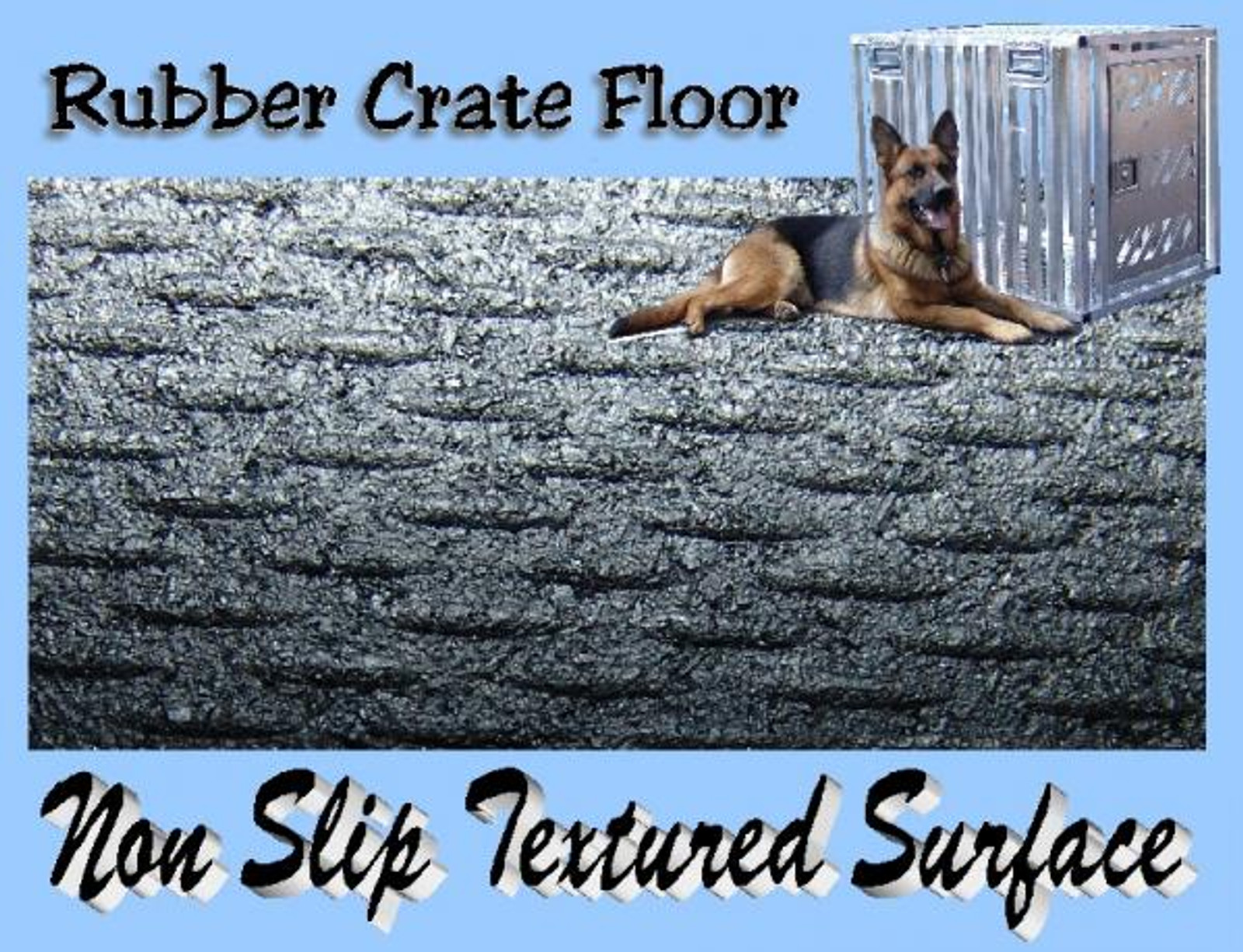 Active Dogs Rubber Mat Flooring for Dog Crate, Non-Slip Textured