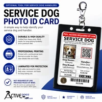 Service dog harness kit with photo identification, digital ID and public access information