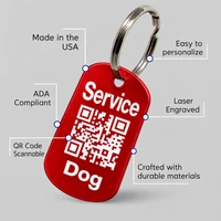 Complete service dog identification kit with harness, ID card, metal tags and information cards