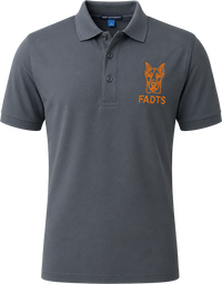 Personalized dog breed polo available in multiple colors and sizes