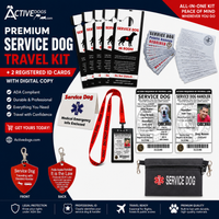 Premium Service Dog Travel Kit with Identification Cards