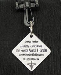 Acrylic service dog tag