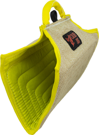 Heavy-duty jute bite cover for dog training