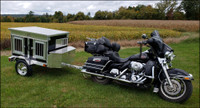 Weather resistant motorcycle pet trailer for travel