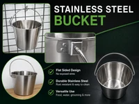 Stainless steel dog pail with no exposed wires
