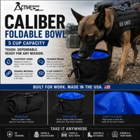 CaliberDog waterproof portable dog bowl