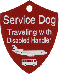 Engraved Service Dog Travel Tag