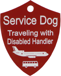 Engraved Service Dog Travel Tag