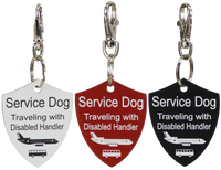 Engraved Service Dog Travel Tag