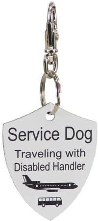 Engraved Service Dog Travel Tag