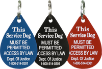 Engraved service dog tag